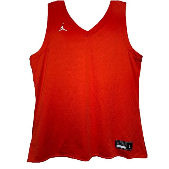 JORDAN WOMEN'S TEAM REVERSIBLE PRACTICE JERSEY RED WHITE SIZE Large Basketball - Picture 2 of 5